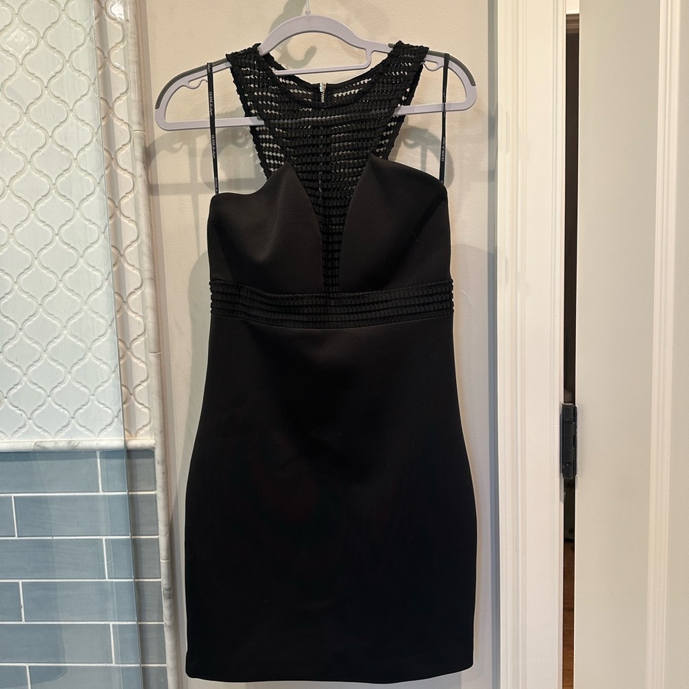 Guess Black Halter Bodycon Mini Dress